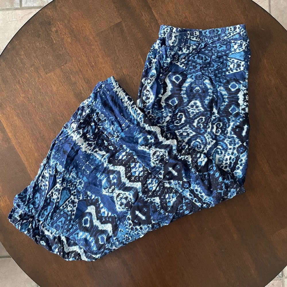 Blue and Black Maxi Skirt